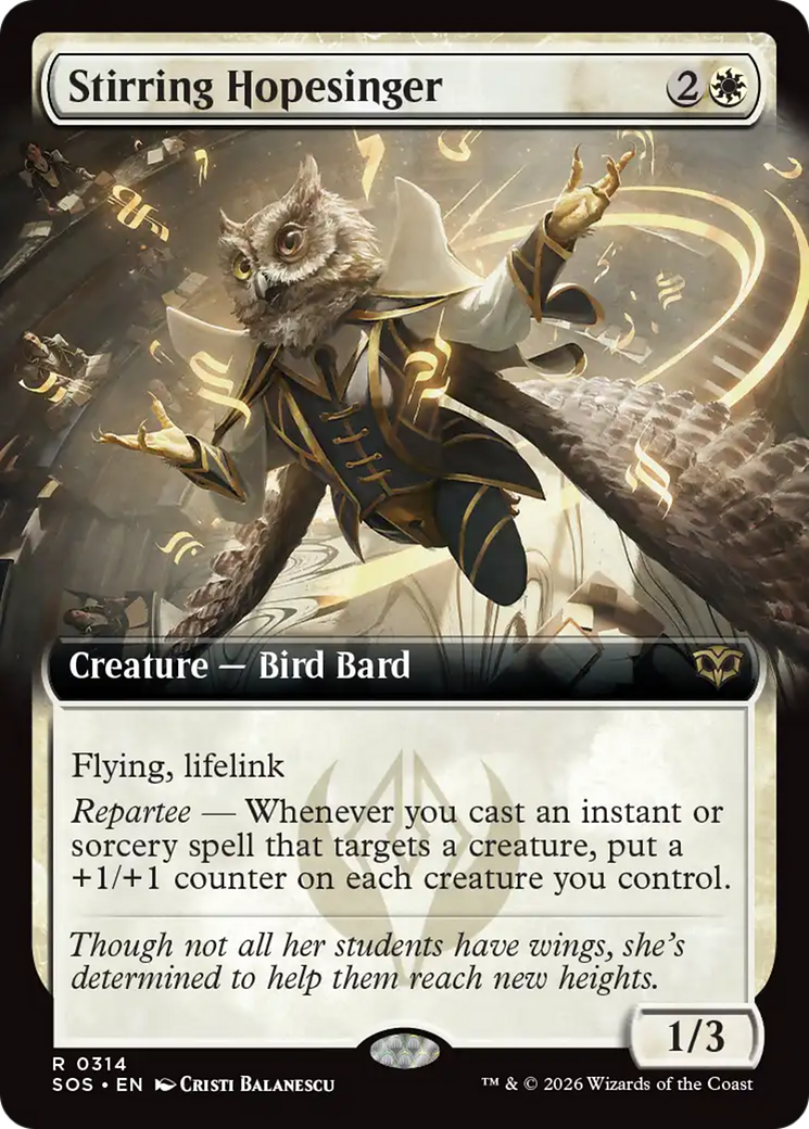 Stirring Hopesinger (Extended Art) [Secrets of Strixhaven] | Clutch Gaming