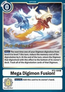 Mega Digimon Fusion! [BT5-109] [Battle of Omni Pre-Release Promos] | Clutch Gaming