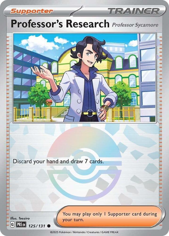 Professor's Research (125/131) [Professor Sycamore] (Poke Ball Pattern) [Scarlet & Violet: Prismatic Evolutions] | Clutch Gaming