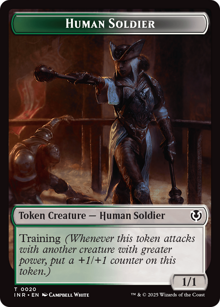 Human Soldier (0020) // Emblem - Tamiyo, Field Researcher Double-Sided Token [Innistrad Remastered Tokens] | Clutch Gaming