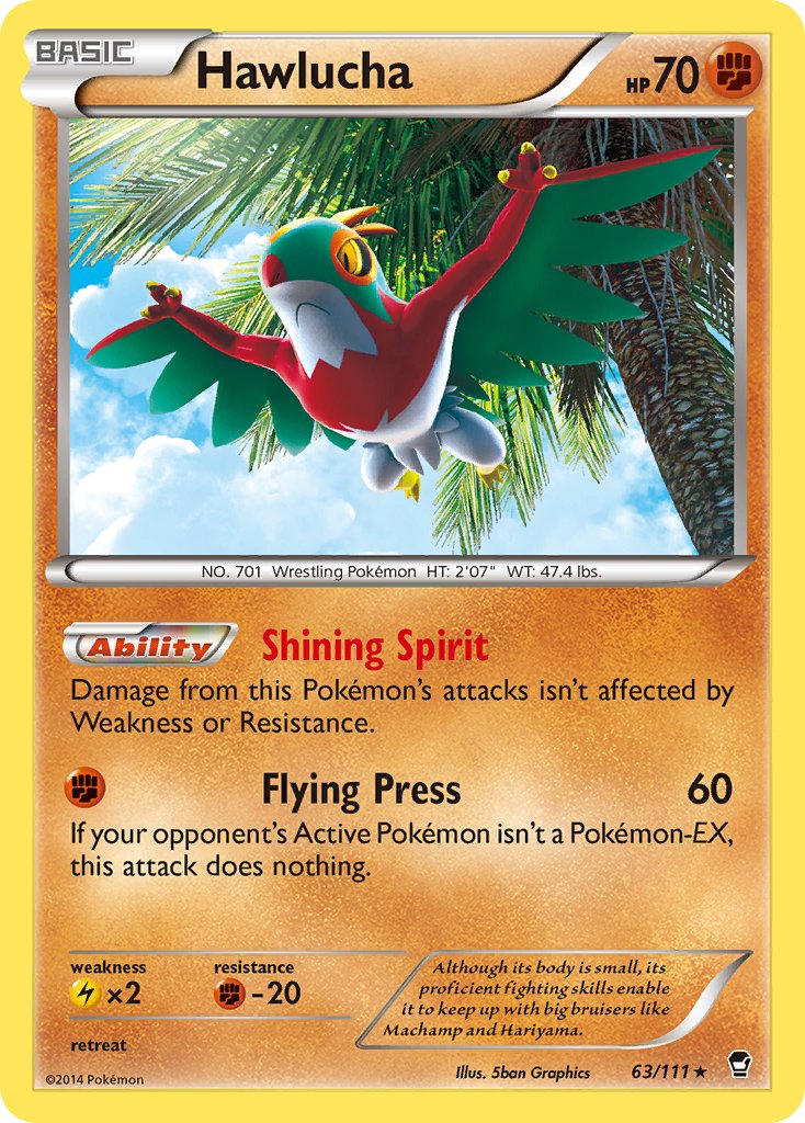 Hawlucha (63/111) (Cosmos Holo) (Blister Exclusive) [XY: Furious Fists] | Clutch Gaming