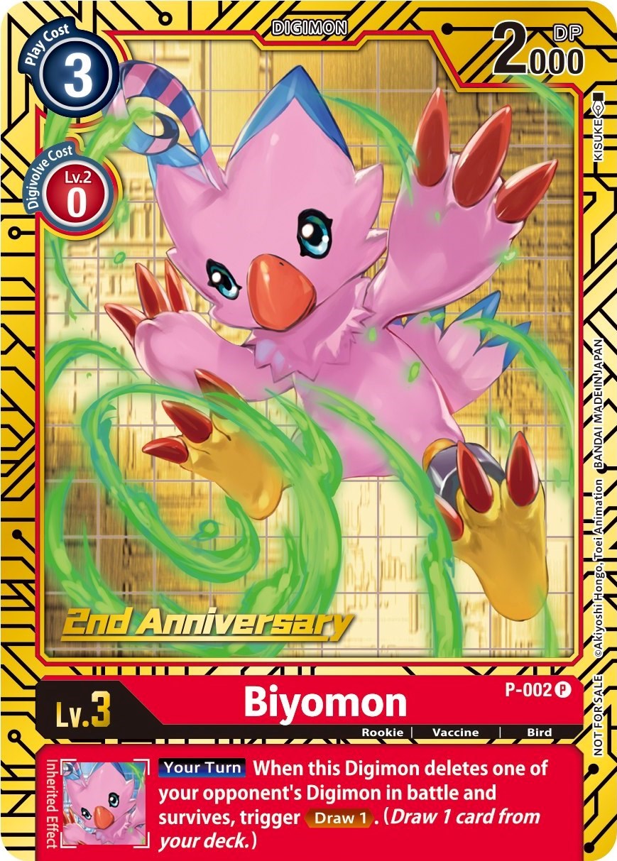 Biyomon [P-002] (2nd Anniversary Card Set) [Promotional Cards] | Clutch Gaming