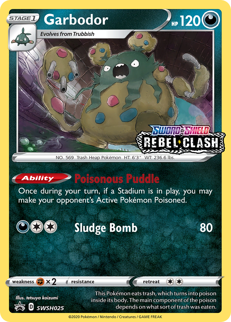 Garbodor (SWSH025) (Prerelease Promo) [Sword & Shield: Black Star Promos] | Clutch Gaming