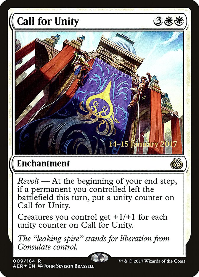 Call for Unity [Aether Revolt Prerelease Promos] | Clutch Gaming