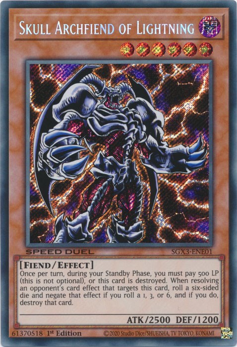 Skull Archfiend of Lightning [SGX3-ENE01] Secret Rare | Clutch Gaming