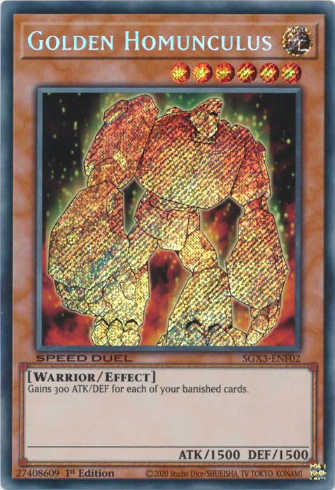 Golden Homunculus [SGX3-ENF02] Secret Rare | Clutch Gaming