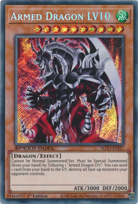 Armed Dragon LV10 [SGX3-ENI27] Secret Rare | Clutch Gaming