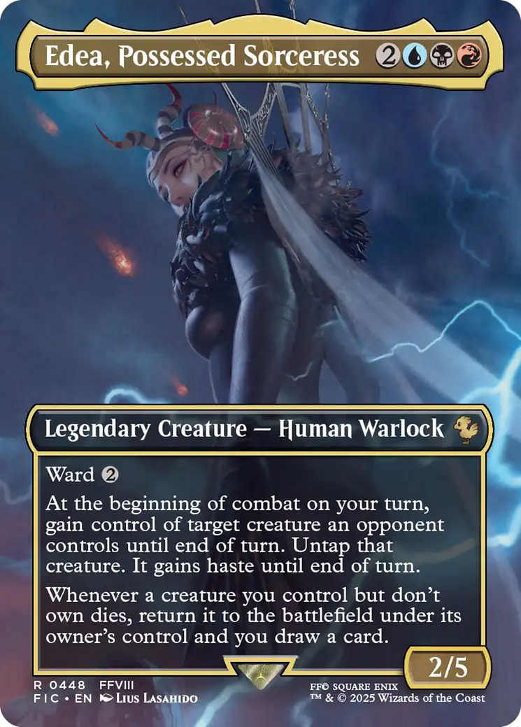 Edea, Possessed Sorceress (Borderless) [FINAL FANTASY Commander] | Clutch Gaming