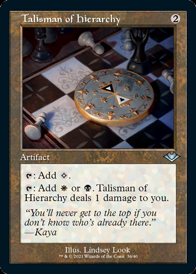 Talisman of Hierarchy (Retro Foil Etched) [Modern Horizons] | Clutch Gaming