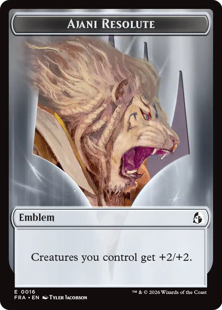 Ajani's Pridemate // Ajani Resolute Double-Sided Token [Reality Fracture Tokens] | Clutch Gaming
