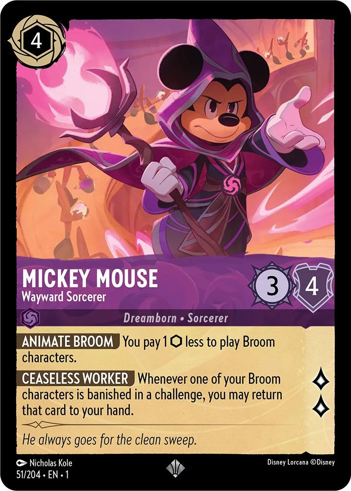 Mickey Mouse - Wayward Sorcerer (51/204) [The First Chapter] | Clutch Gaming
