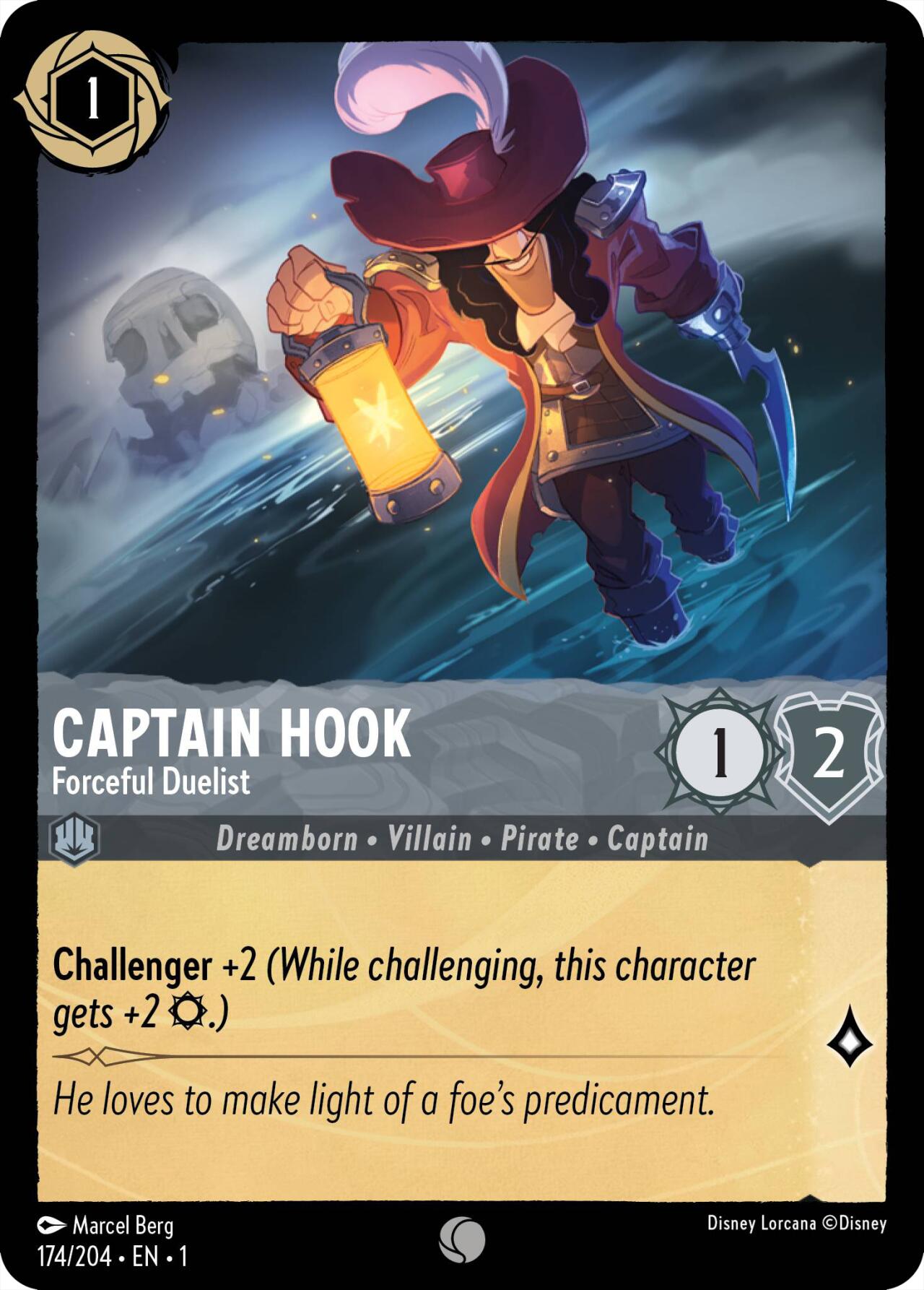 Captain Hook - Forceful Duelist (174/204) [The First Chapter] | Clutch Gaming