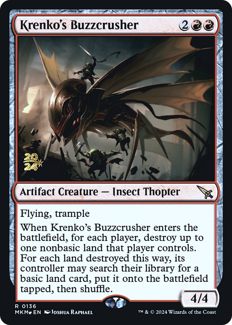 Krenko's Buzzcrusher [Murders at Karlov Manor Prerelease Promos] | Clutch Gaming