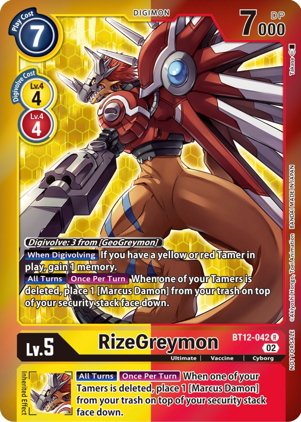 RizeGreymon [BT12-042] (Tamer Party -Special-) [Across Time Promos] | Clutch Gaming