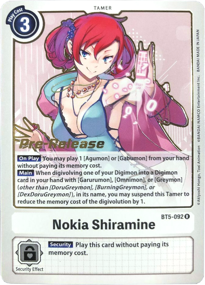 Nokia Shiramine [BT5-092] [Battle of Omni Pre-Release Promos] | Clutch Gaming