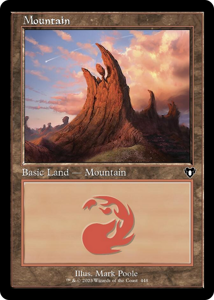 Mountain (448) (Retro) [Commander Masters] | Clutch Gaming