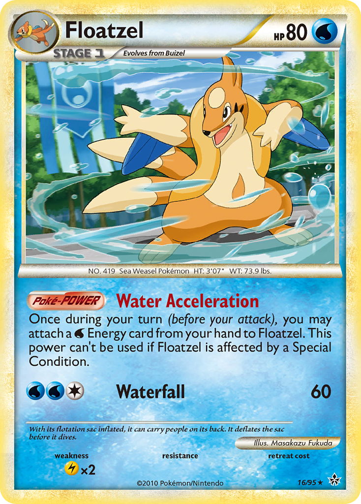 Floatzel (16/95) [HeartGold & SoulSilver: Unleashed] | Clutch Gaming