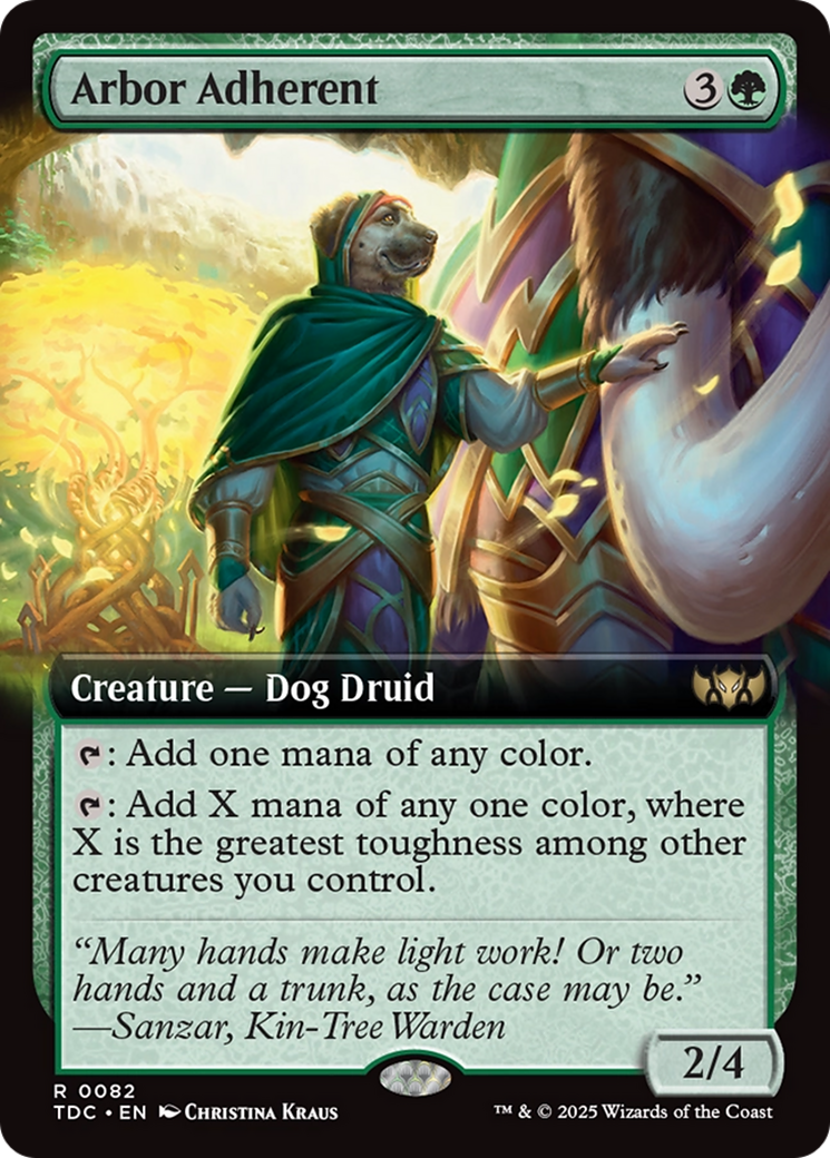 Arbor Adherent (Extended Art) [Tarkir: Dragonstorm Commander] | Clutch Gaming