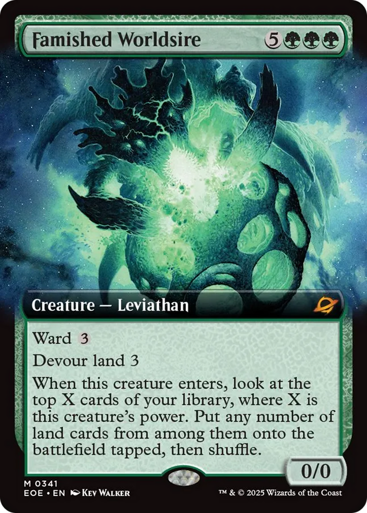 Famished Worldsire (Extended Art) [Edge of Eternities] | Clutch Gaming
