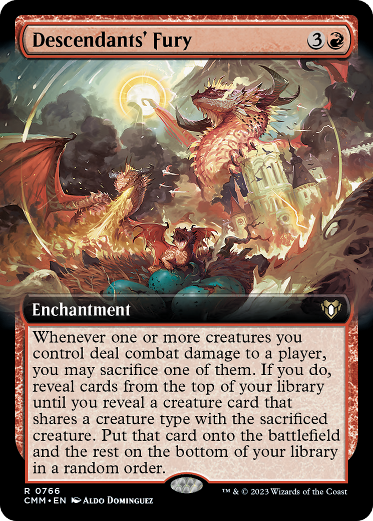 Descendants' Fury (Extended Art) [Commander Masters] | Clutch Gaming