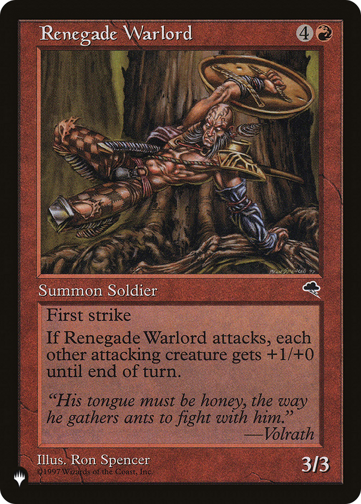 Renegade Warlord [The List Reprints] | Clutch Gaming