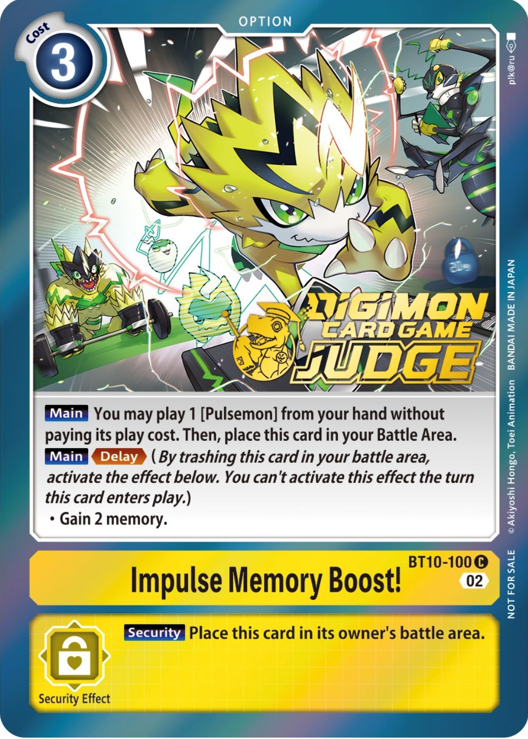 Impulse Memory Boost! [BT10-100] (Judge Pack 3) [Xros Encounter Promos] | Clutch Gaming