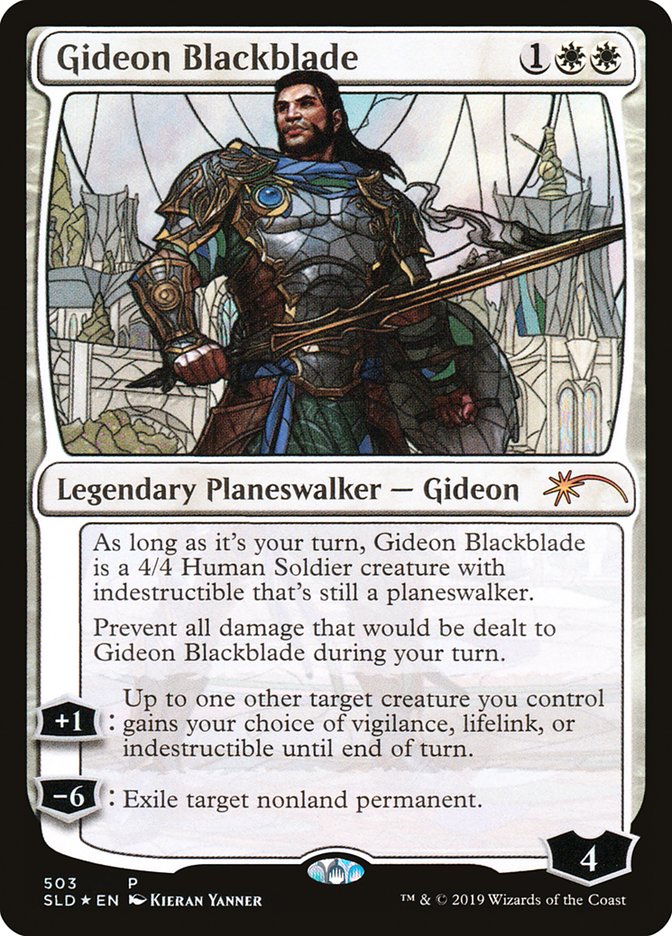 Gideon Blackblade (Stained Glass) [Secret Lair Drop Promos] | Clutch Gaming