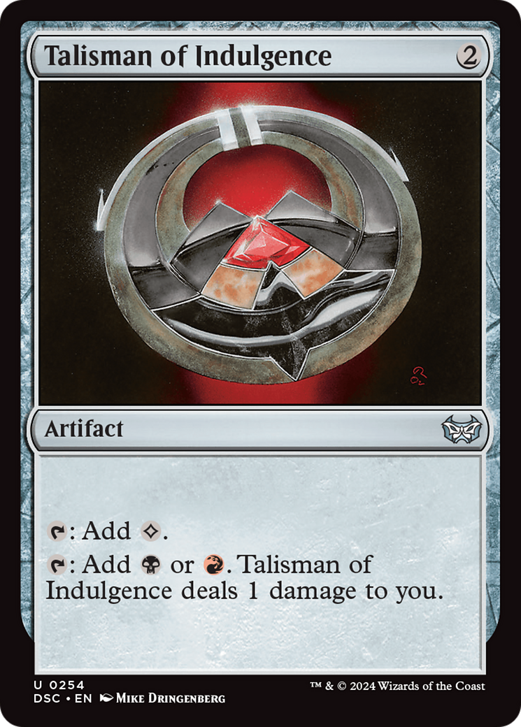 Talisman of Indulgence [Duskmourn: House of Horror Commander] | Clutch Gaming