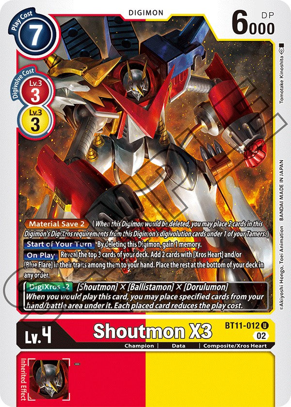 Shoutmon X3 [BT11-012] [Dimensional Phase] | Clutch Gaming