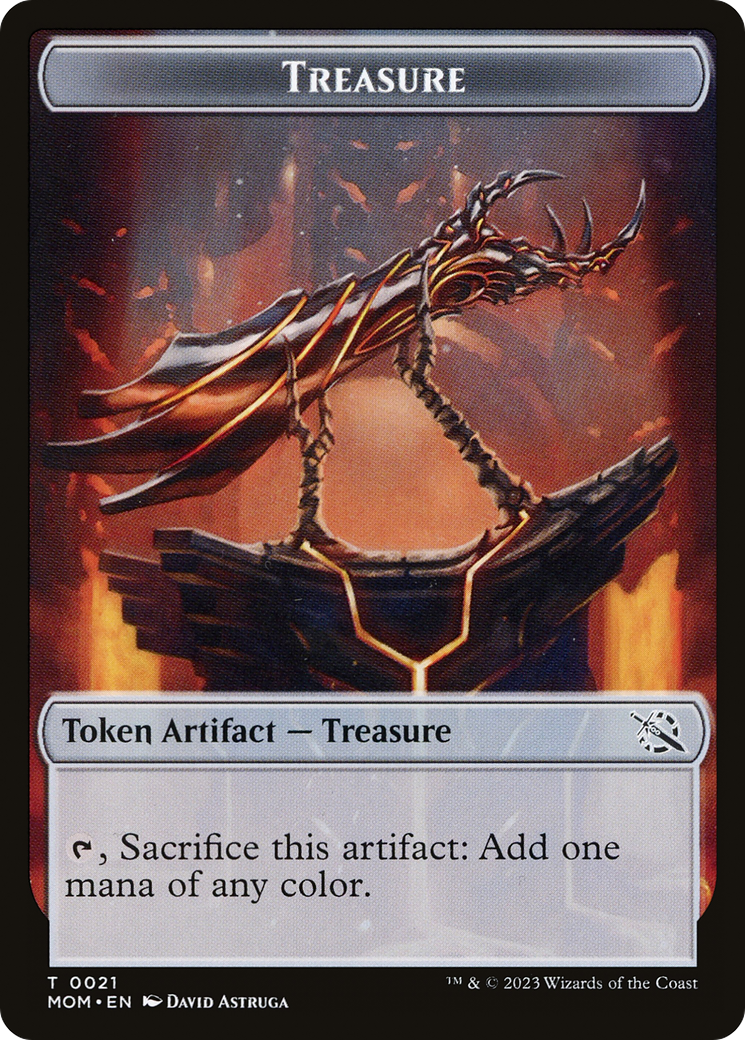 Treasure (21) // Teferi Akosa of Zhalfir Emblem Double-Sided Token [March of the Machine Tokens] | Clutch Gaming