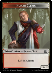 Human Cleric // Plot Double-Sided Token [Outlaws of Thunder Junction: Breaking News Tokens] | Clutch Gaming