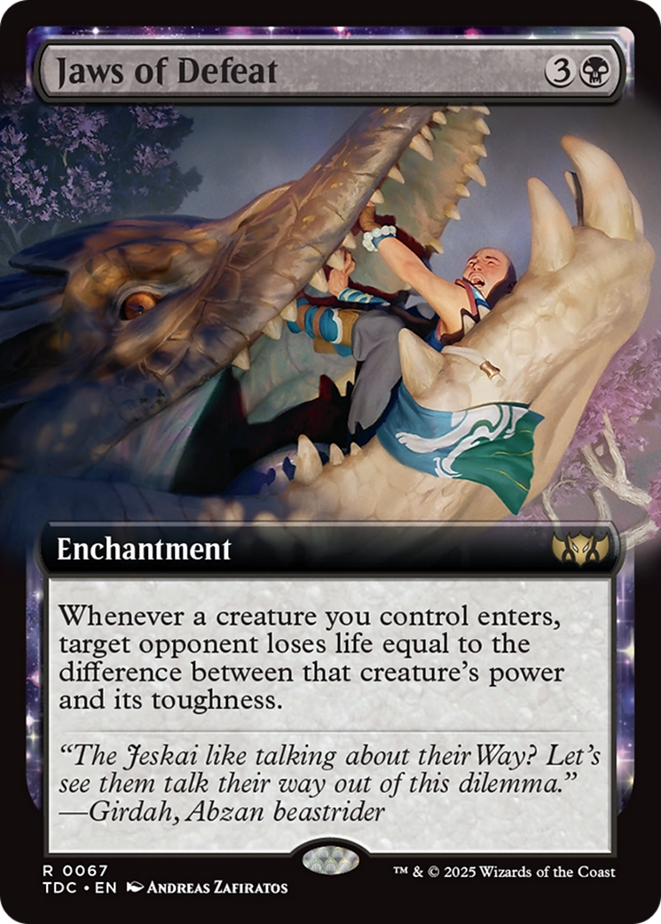 Jaws of Defeat (Extended Art) [Tarkir: Dragonstorm Commander] | Clutch Gaming