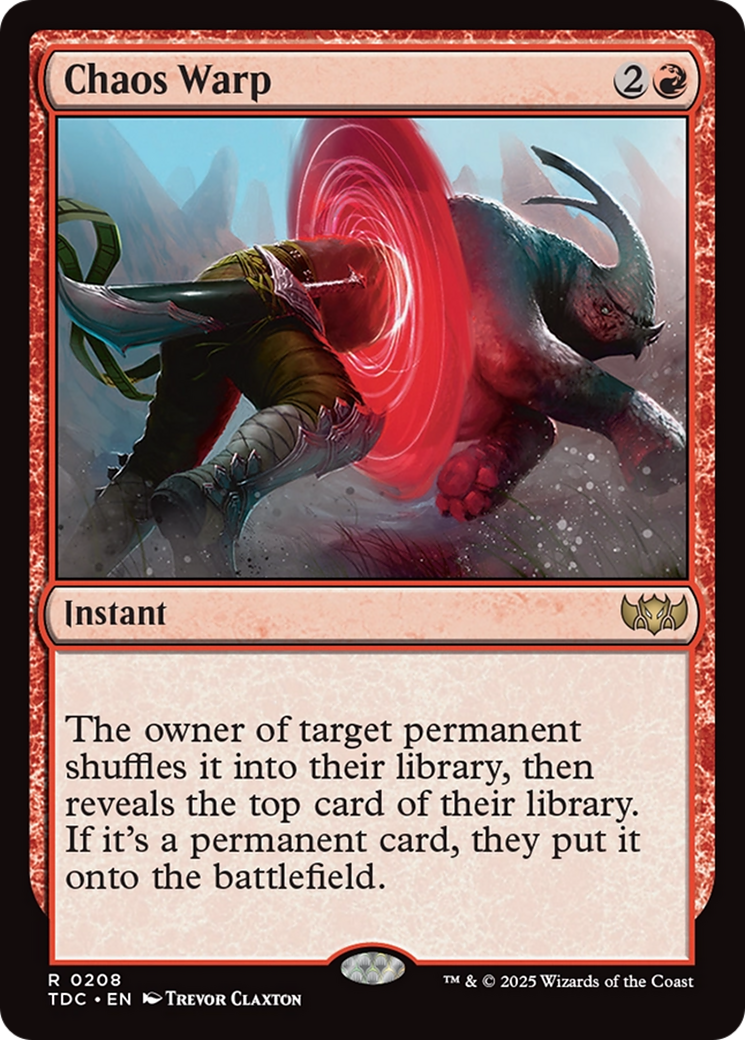 Chaos Warp [Tarkir: Dragonstorm Commander] | Clutch Gaming