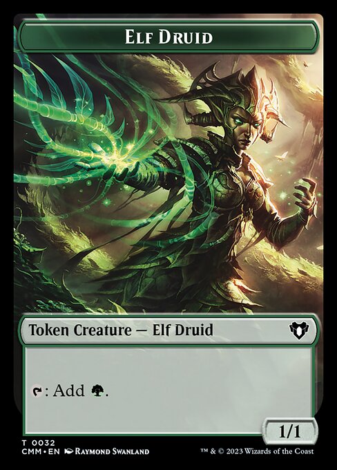 The Monarch // Elf Druid Double-Sided Token [Commander Masters Tokens] | Clutch Gaming