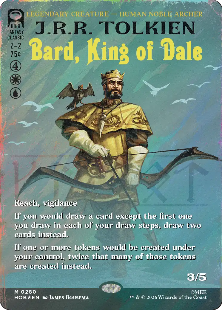 Bard, King of Dale (Borderless) (Surge Foil) [The Hobbit] | Clutch Gaming
