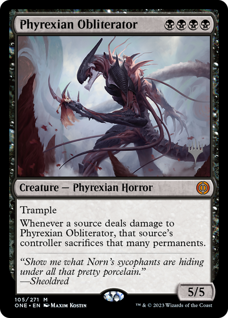 Phyrexian Obliterator (Promo Pack) [Phyrexia: All Will Be One Promos] | Clutch Gaming