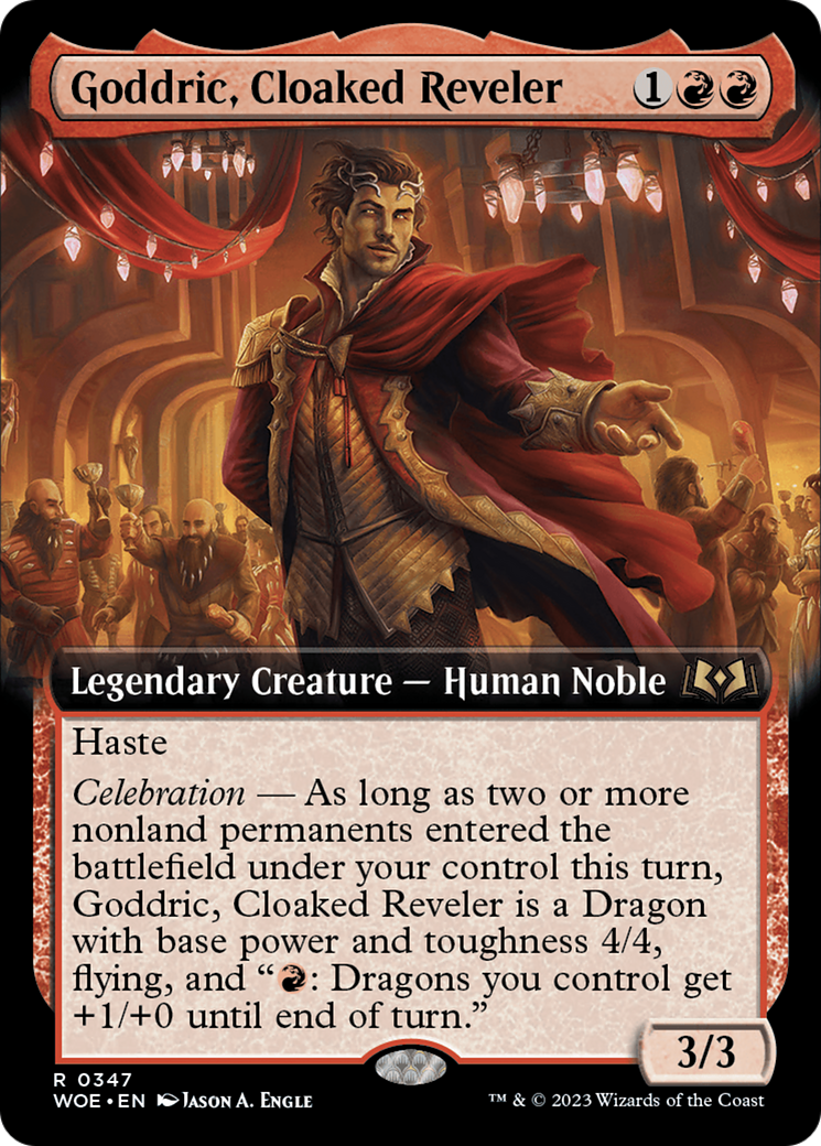 Goddric, Cloaked Reveler (Extended Art) [Wilds of Eldraine] | Clutch Gaming