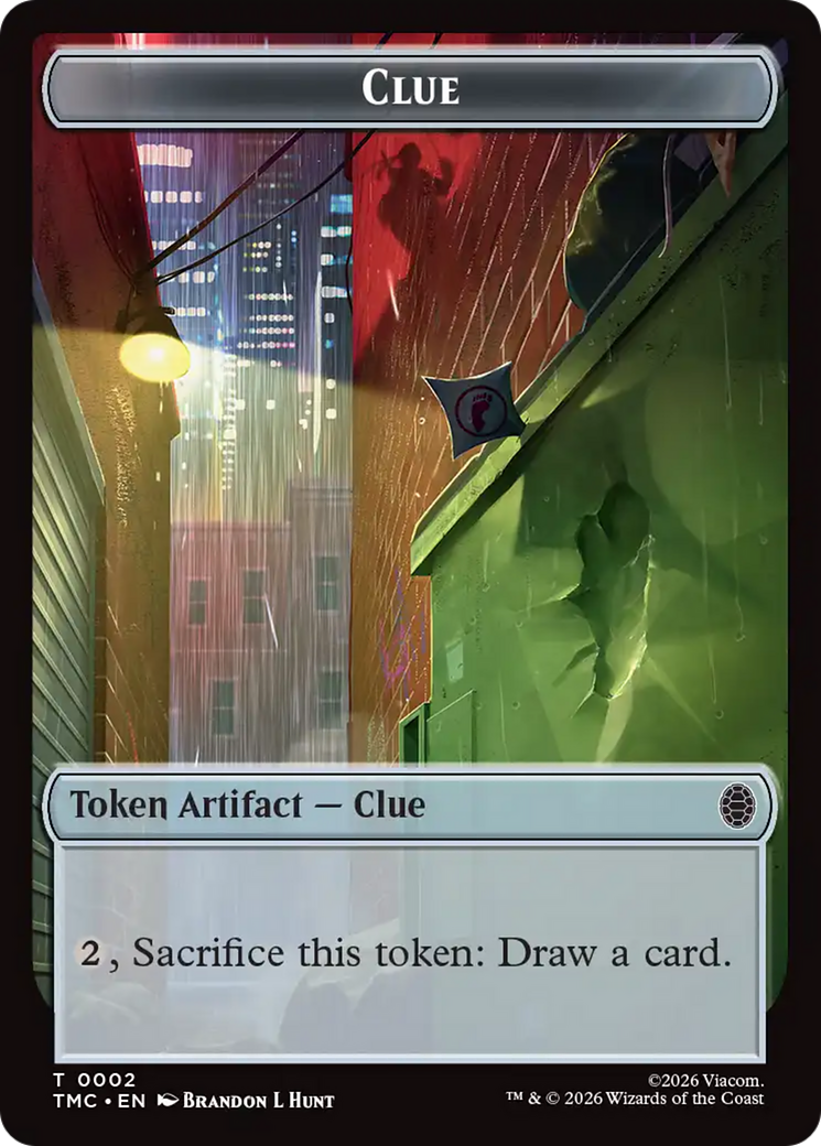 Treasure // Clue Double-Sided Token [Teenage Mutant Ninja Turtles Commander Tokens] | Clutch Gaming