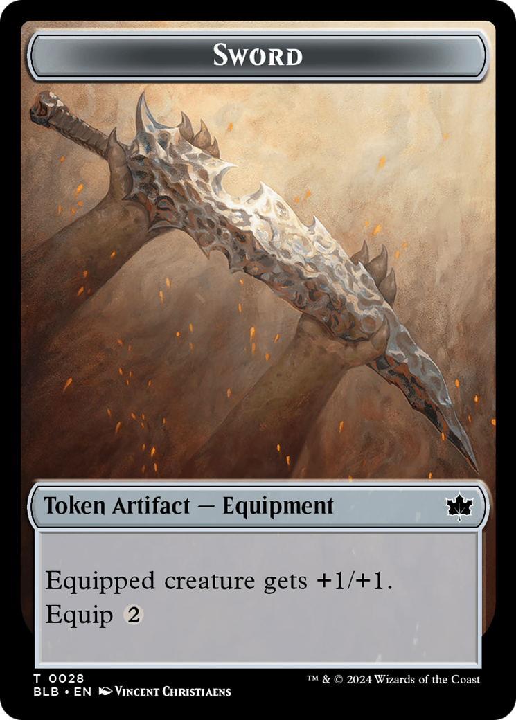 Sword // Manifold Mouse Double-Sided Token [Bloomburrow Tokens] | Clutch Gaming