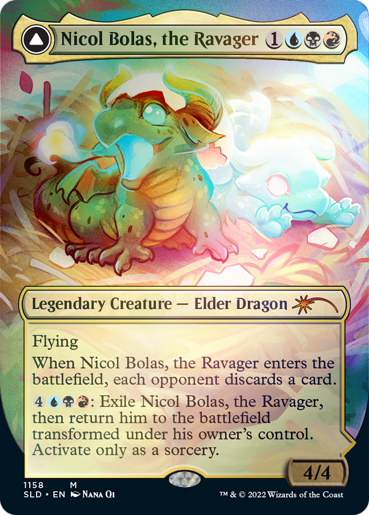 Nicol Bolas, the Ravager // Nicol Bolas, the Arisen (Borderless) [Secret Lair: From Cute to Brute] | Clutch Gaming