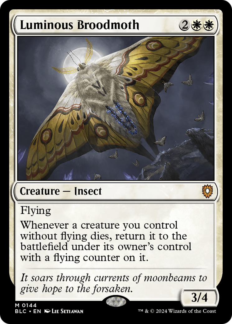 Luminous Broodmoth [Bloomburrow Commander] | Clutch Gaming