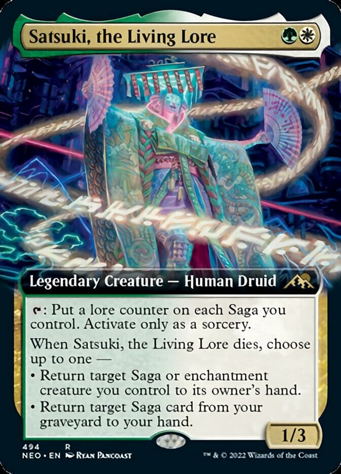 Satsuki, the Living Lore (Extended Art) [Kamigawa: Neon Dynasty] | Clutch Gaming