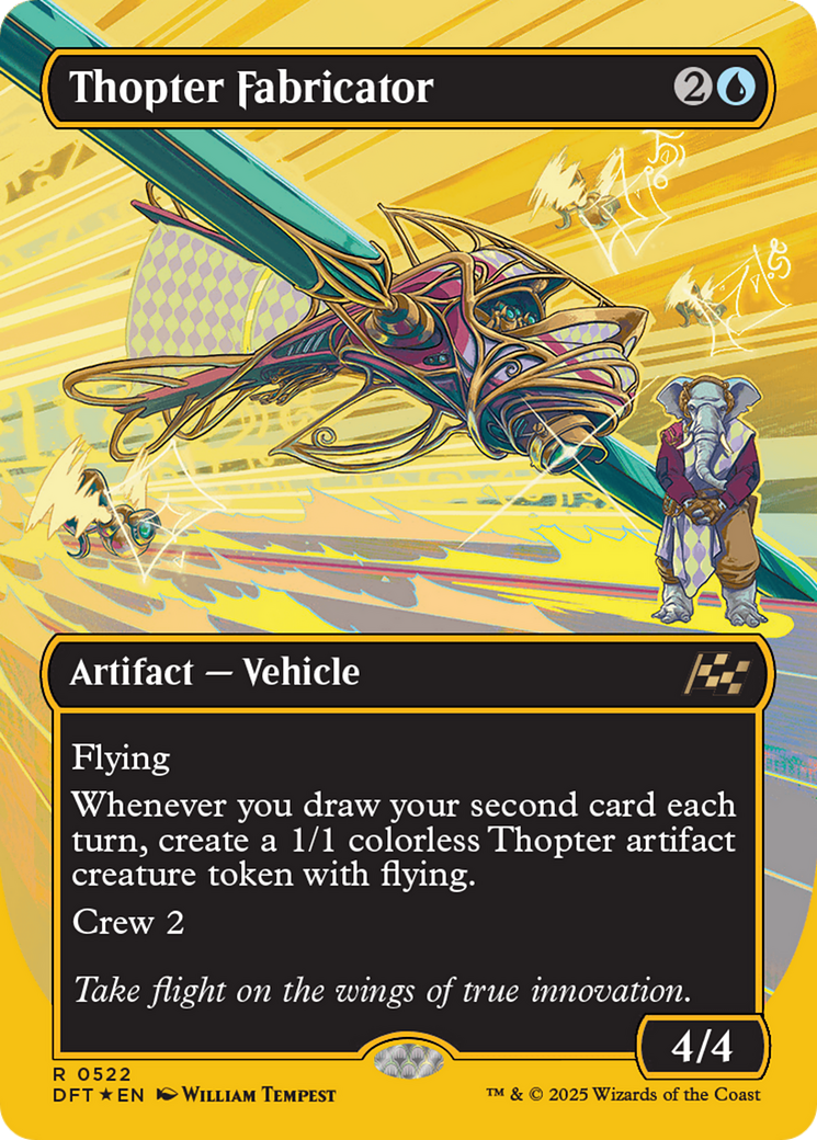 Thopter Fabricator (Borderless) (First-Place Foil) [Aetherdrift] | Clutch Gaming