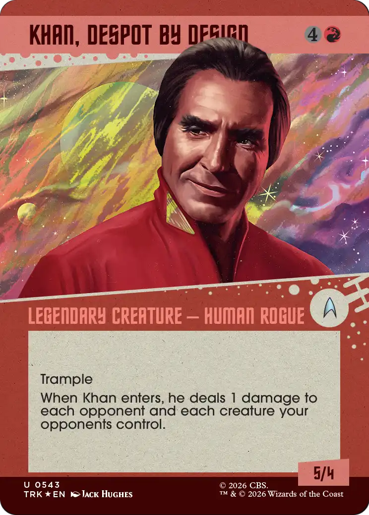 Khan, Despot by Design (Showcase) (Surge Foil) [Star Trek] | Clutch Gaming