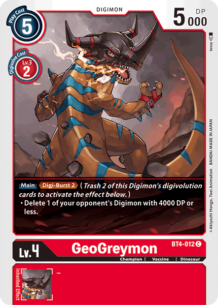 GeoGreymon [BT4-012] [Great Legend] | Clutch Gaming