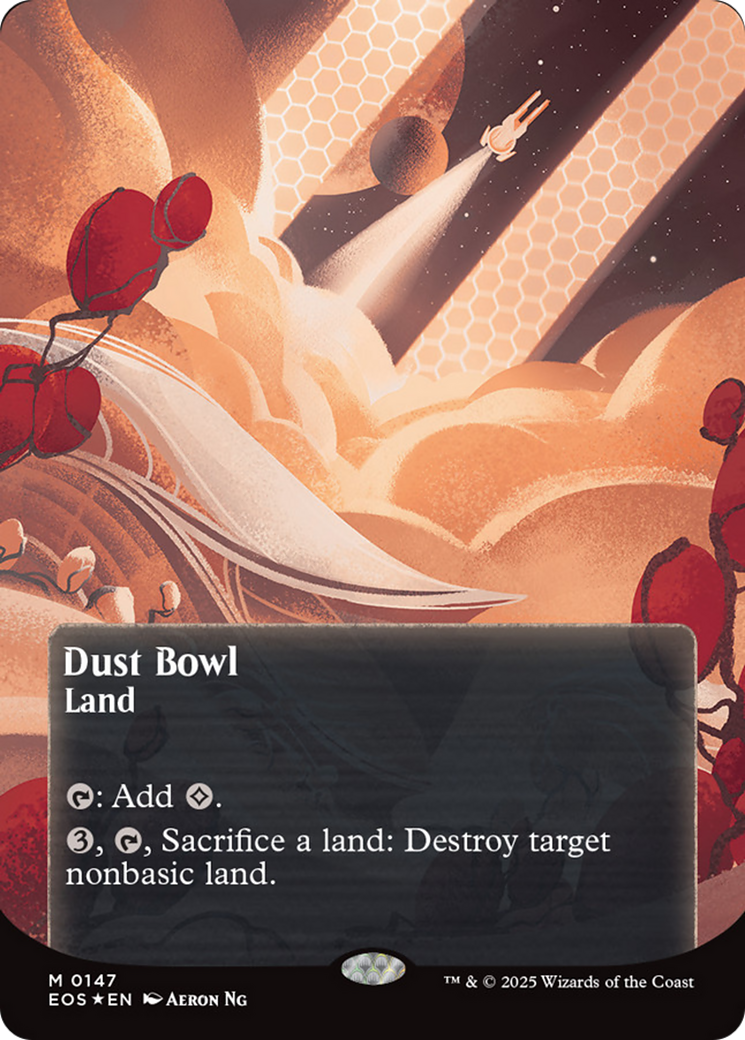 Dust Bowl (0057) (Borderless) (Galaxy Foil) [Edge of Eternities: Stellar Sights] | Clutch Gaming