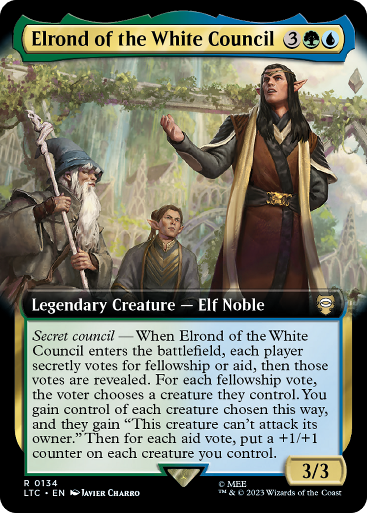 Elrond of the White Council (Extended Art) [The Lord of the Rings: Tales of Middle-Earth Commander] | Clutch Gaming