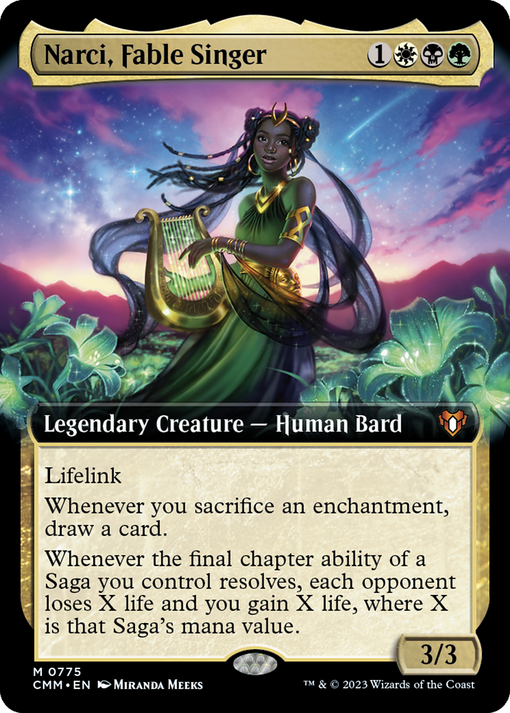 Narci, Fable Singer (Extended Art) [Commander Masters] | Clutch Gaming