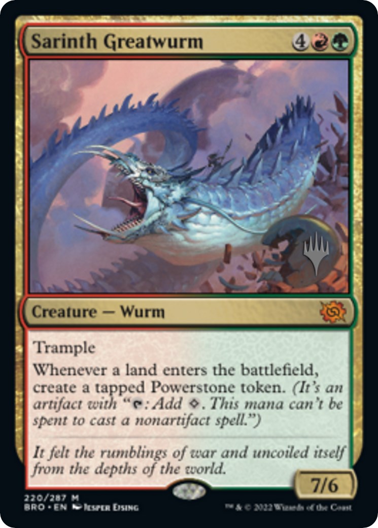 Sarinth Greatwurm (Promo Pack) [The Brothers' War Promos] | Clutch Gaming