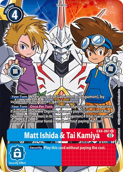 Matt Ishida & Tai Kamiya [EX4-061] (Alternate Art) [Alternative Being Booster] | Clutch Gaming